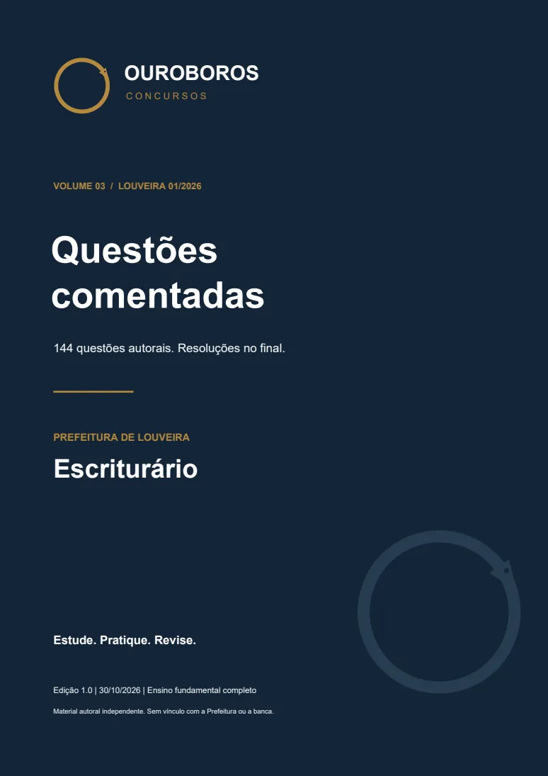 Capa do caderno Questões comentadas